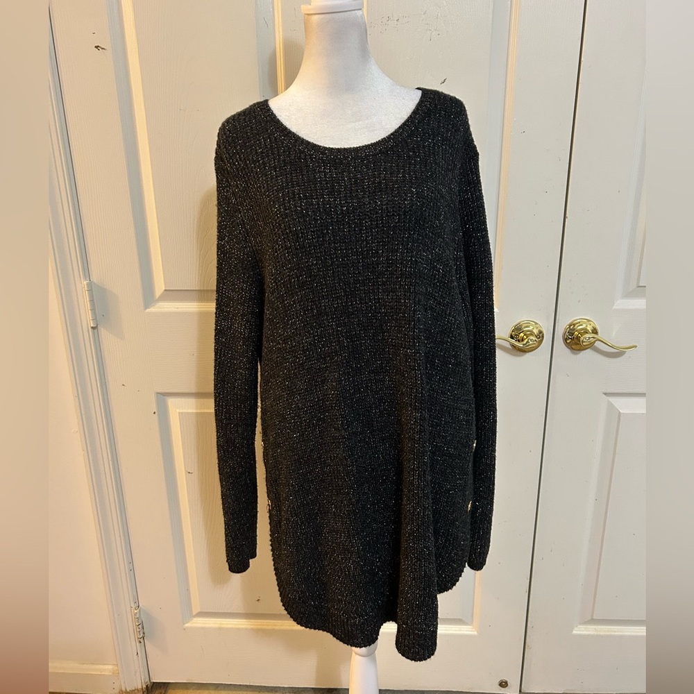 Pina Rossi black and gold sweater, 2X